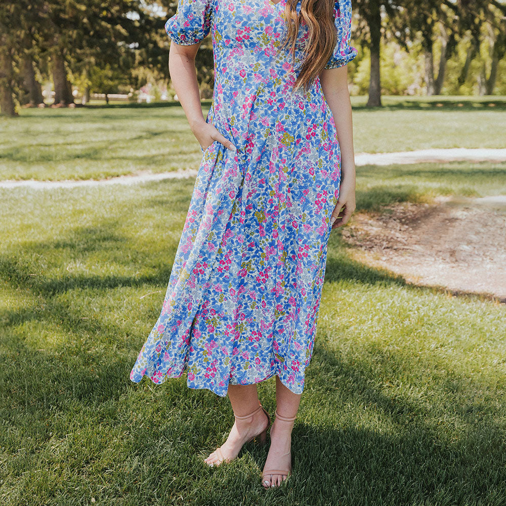 Flora Dress (Iris Cobalt)
