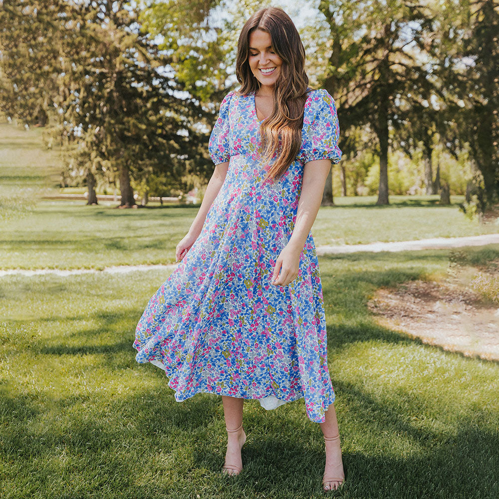 Flora Dress (Iris Cobalt)