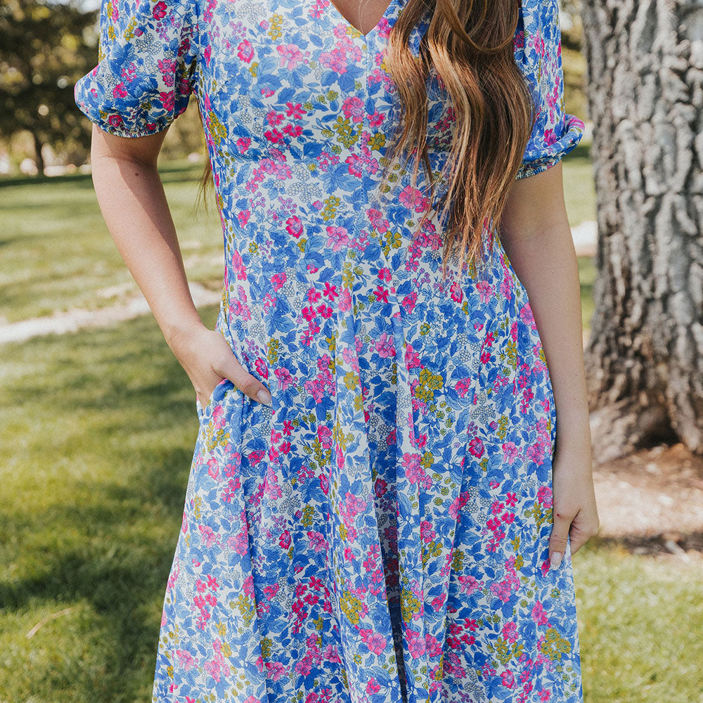 Flora Dress (Iris Cobalt)