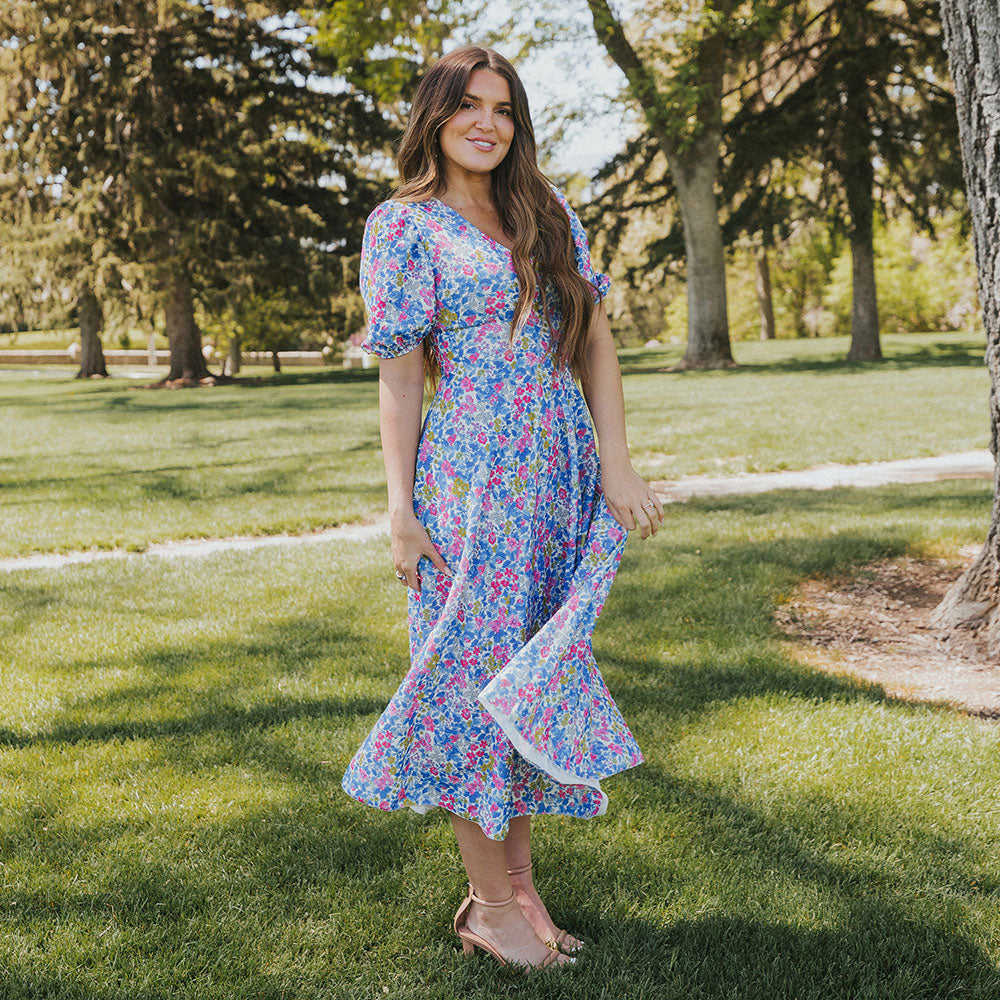 Flora Dress (Iris Cobalt)