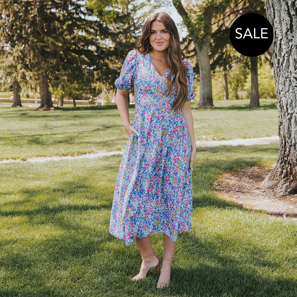 Flora Dress (Iris Cobalt)