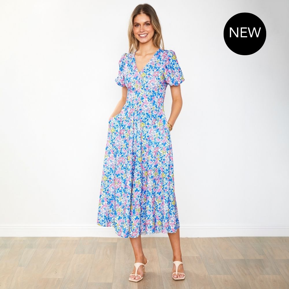 Flora Dress (Iris Cobalt)