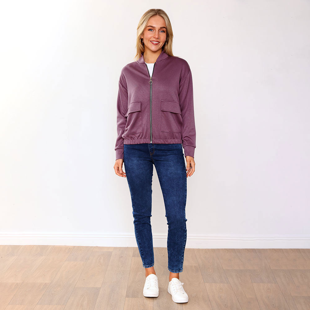 Flynn Bomber Jacket (Mauve)