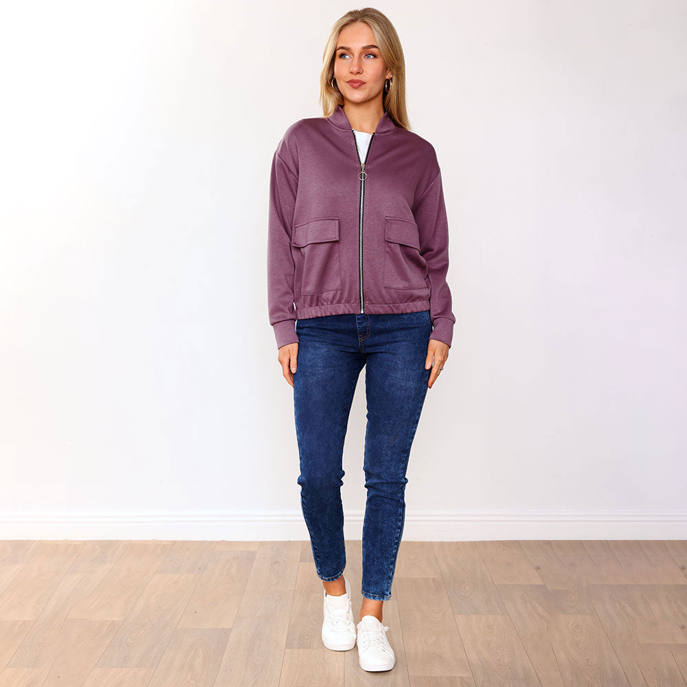 Flynn Bomber Jacket (Mauve)