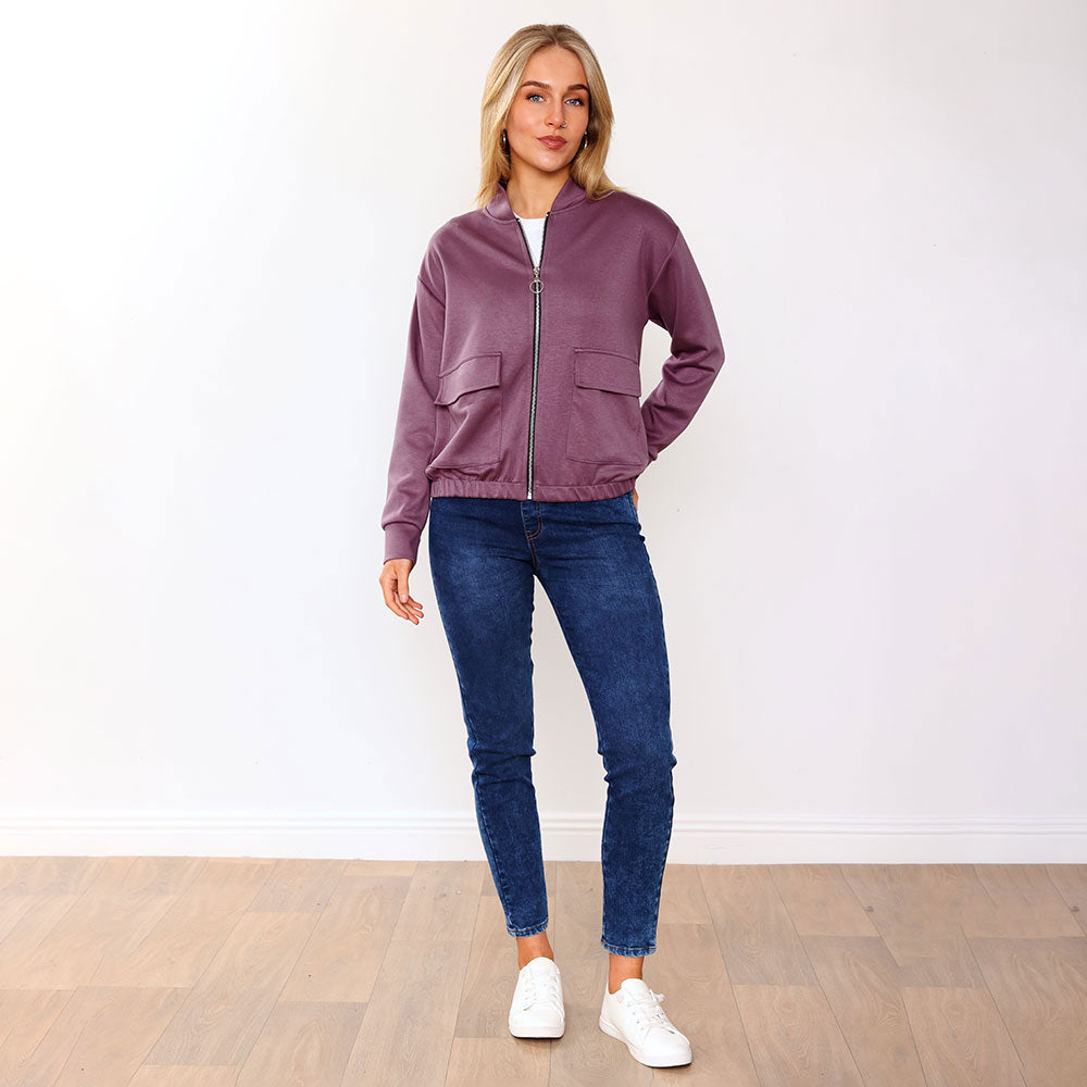 Flynn Bomber Jacket (Mauve)