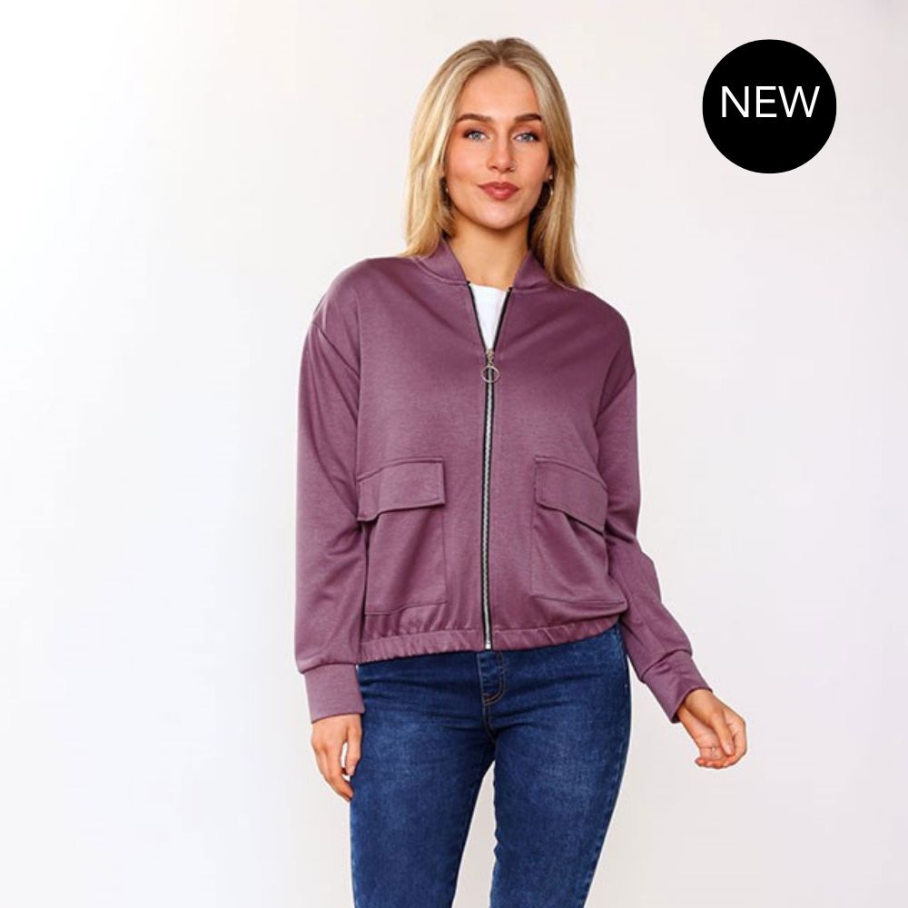 Flynn Bomber Jacket (Mauve)