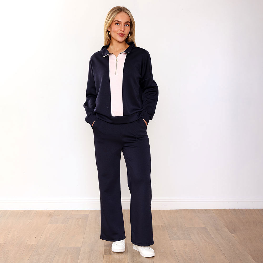 Hallie Tracksuit (Navy/Pink)