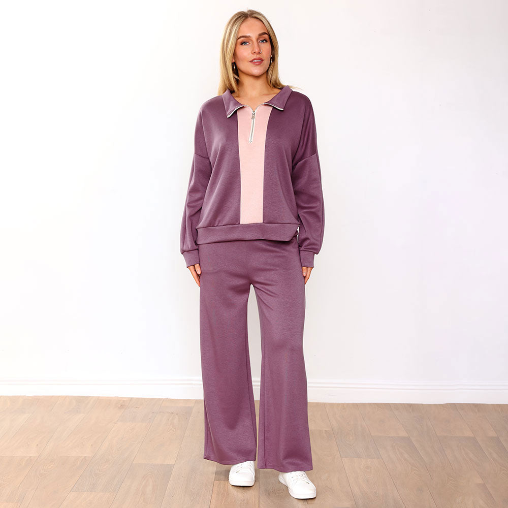 Hallie Tracksuit (Mauve/Pink)