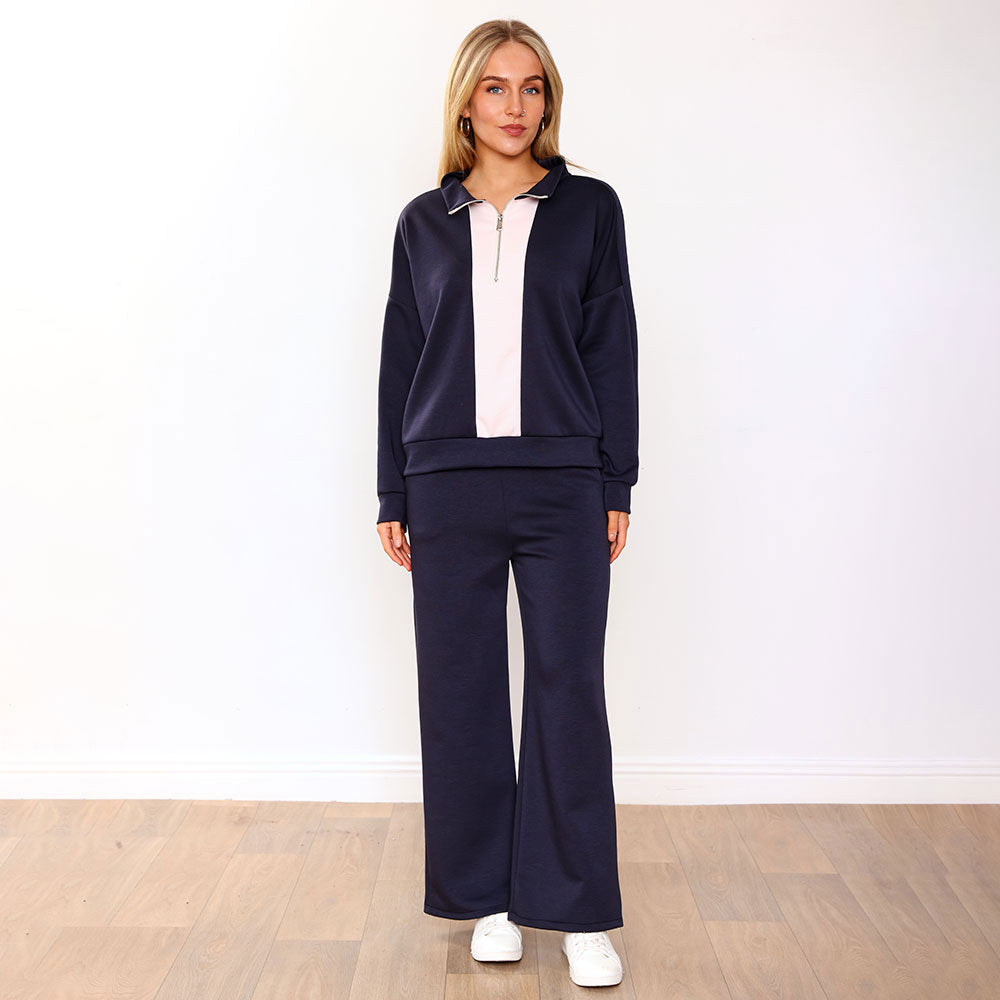 Hallie Tracksuit (Navy/Pink)