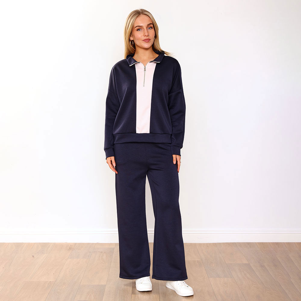 Hallie Tracksuit (Navy/Pink)
