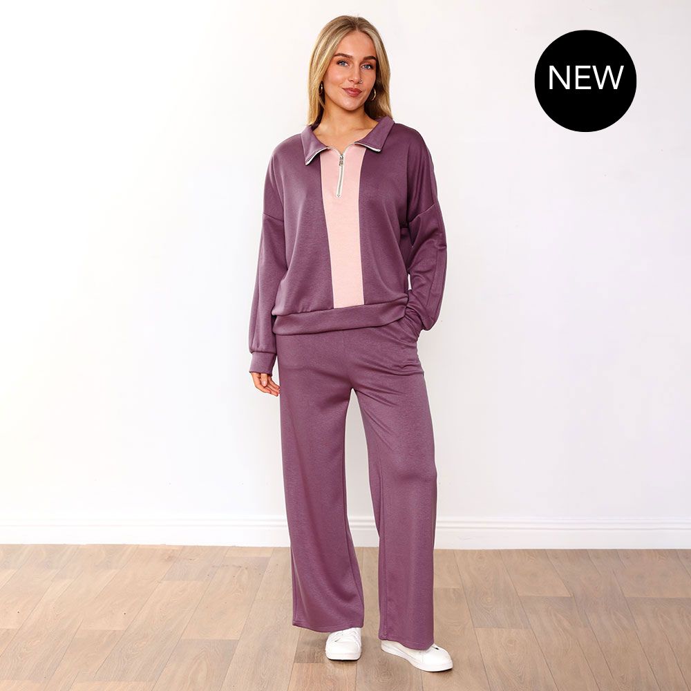 Hallie Tracksuit (Mauve/Pink)