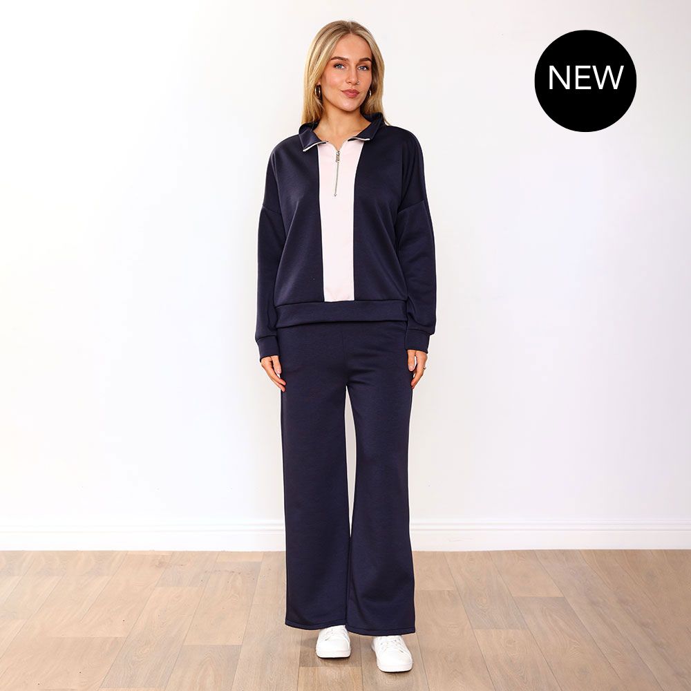 Hallie Tracksuit (Navy/Pink)