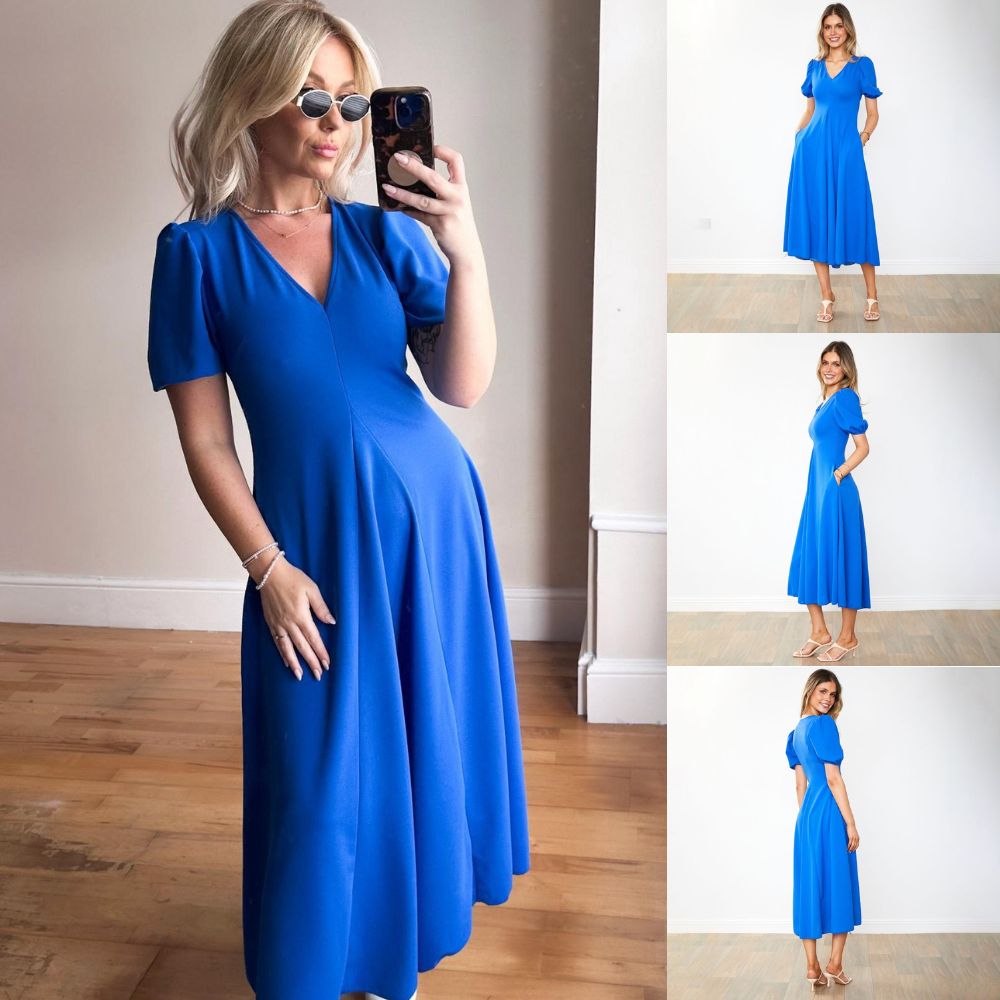 Flora Dress (Cobalt)
