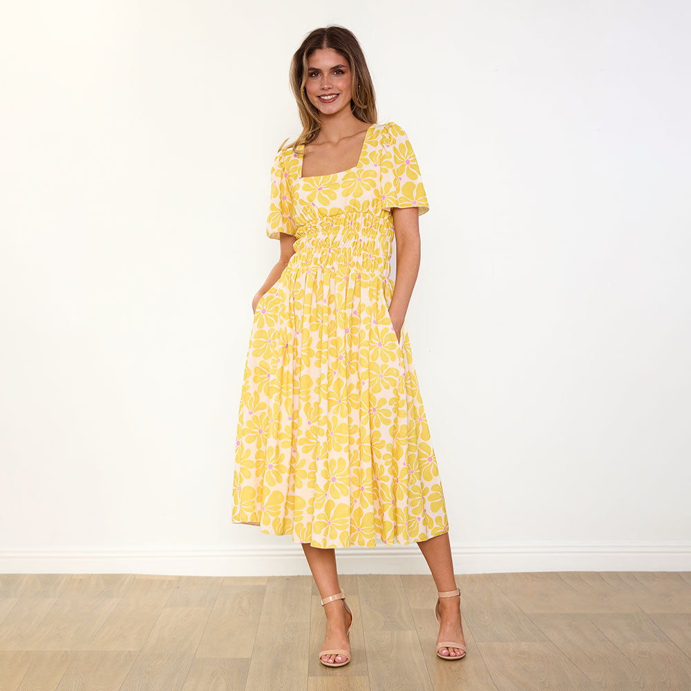 Iris Dress (Yellow Daisy)