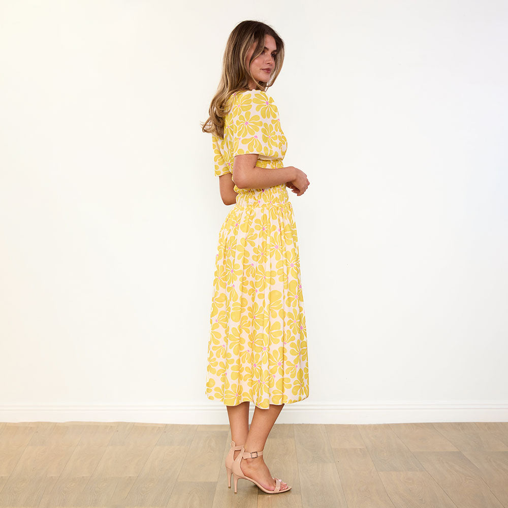 Iris Dress (Yellow Daisy)
