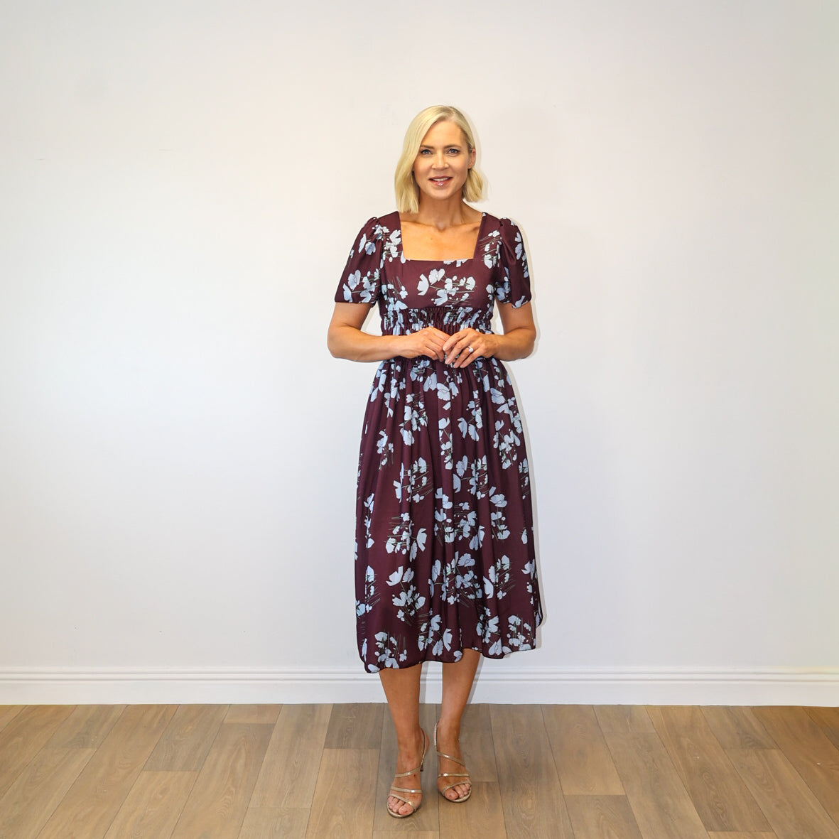 Iris Dress (Berry Blue Flower)