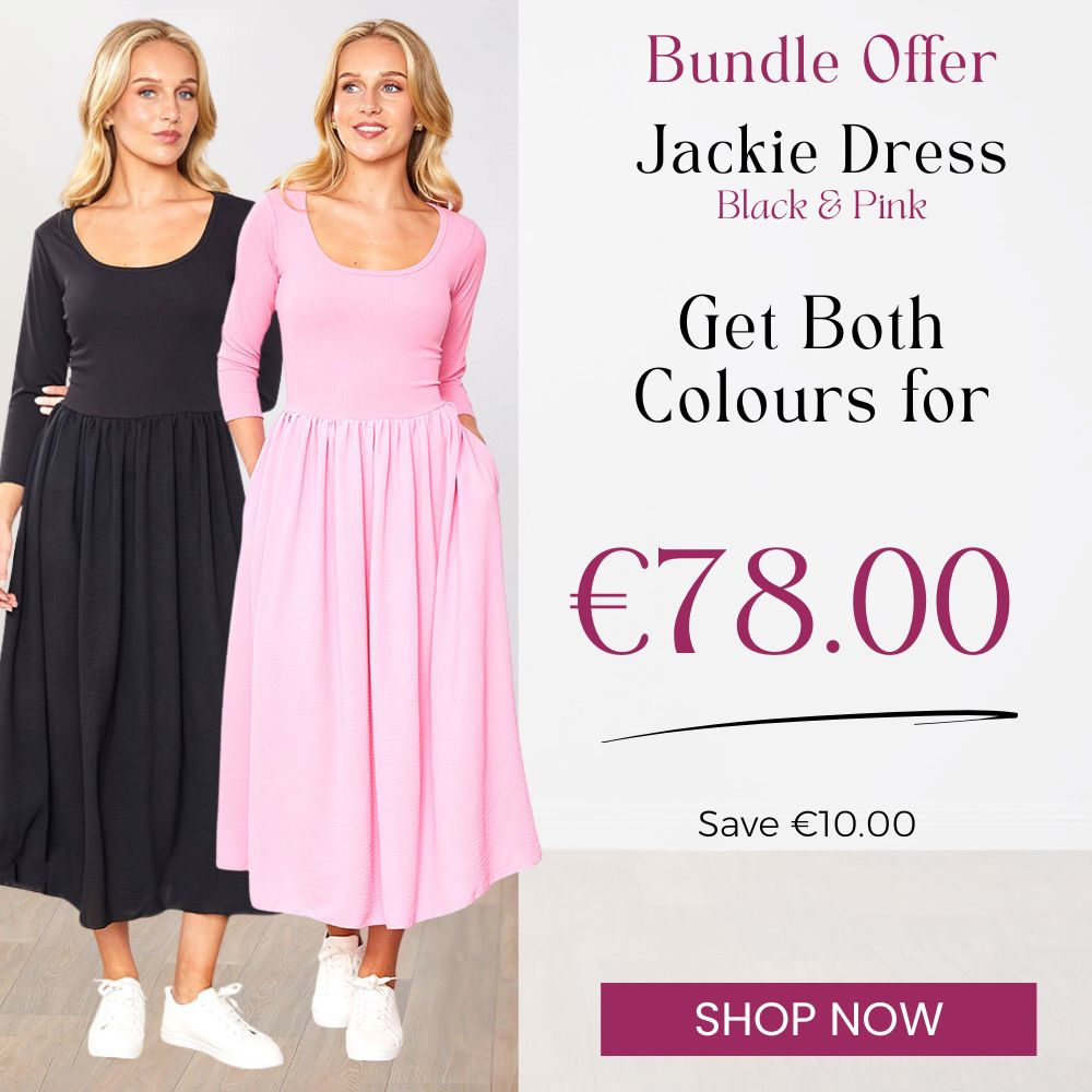 Jackie Dress Black & Pink - (2 for €78)
