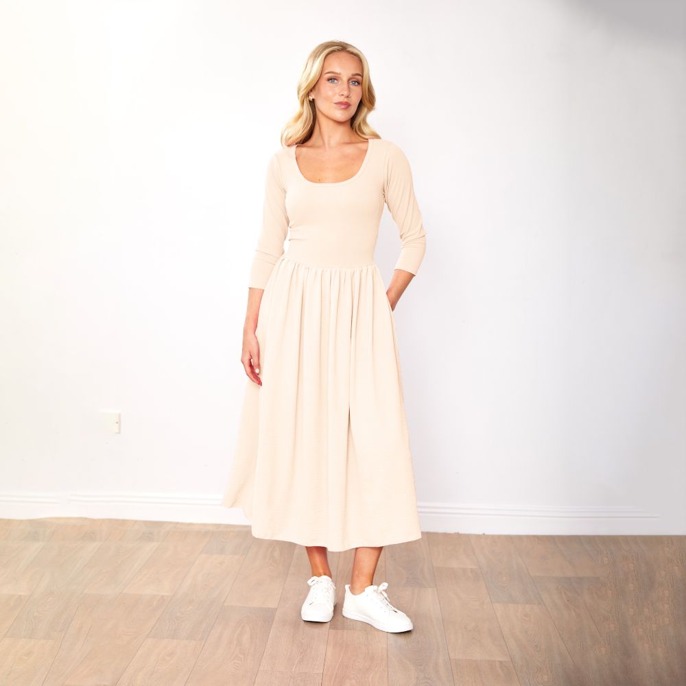Jackie Dress Pink & Cream - (2 for €78)