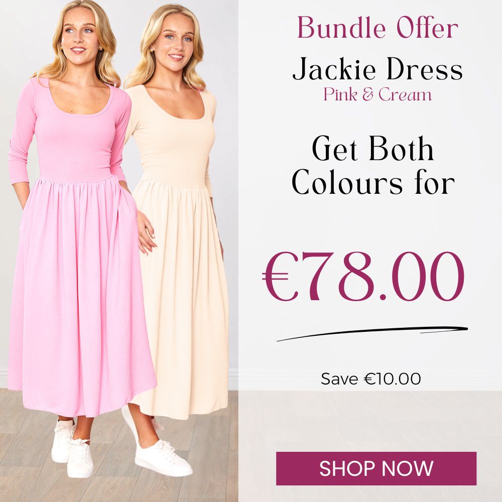 Jackie Dress Pink & Cream - (2 for €78)
