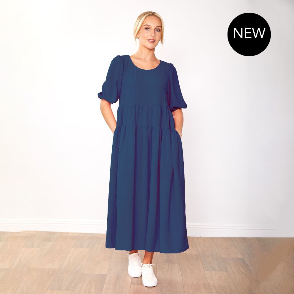 Jasmine Dress (Navy)