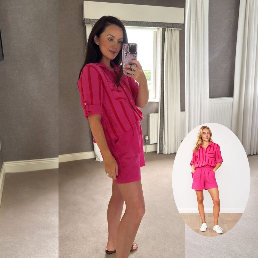 Arlow Co-Ord (Fuchsia/Red)