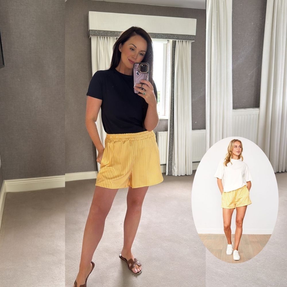 Roma Shorts (Lemon Stripe)