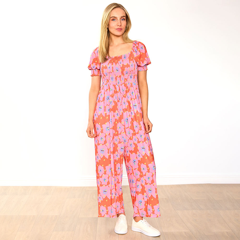 Camilla Jumpsuit (Red Pink Floral)
