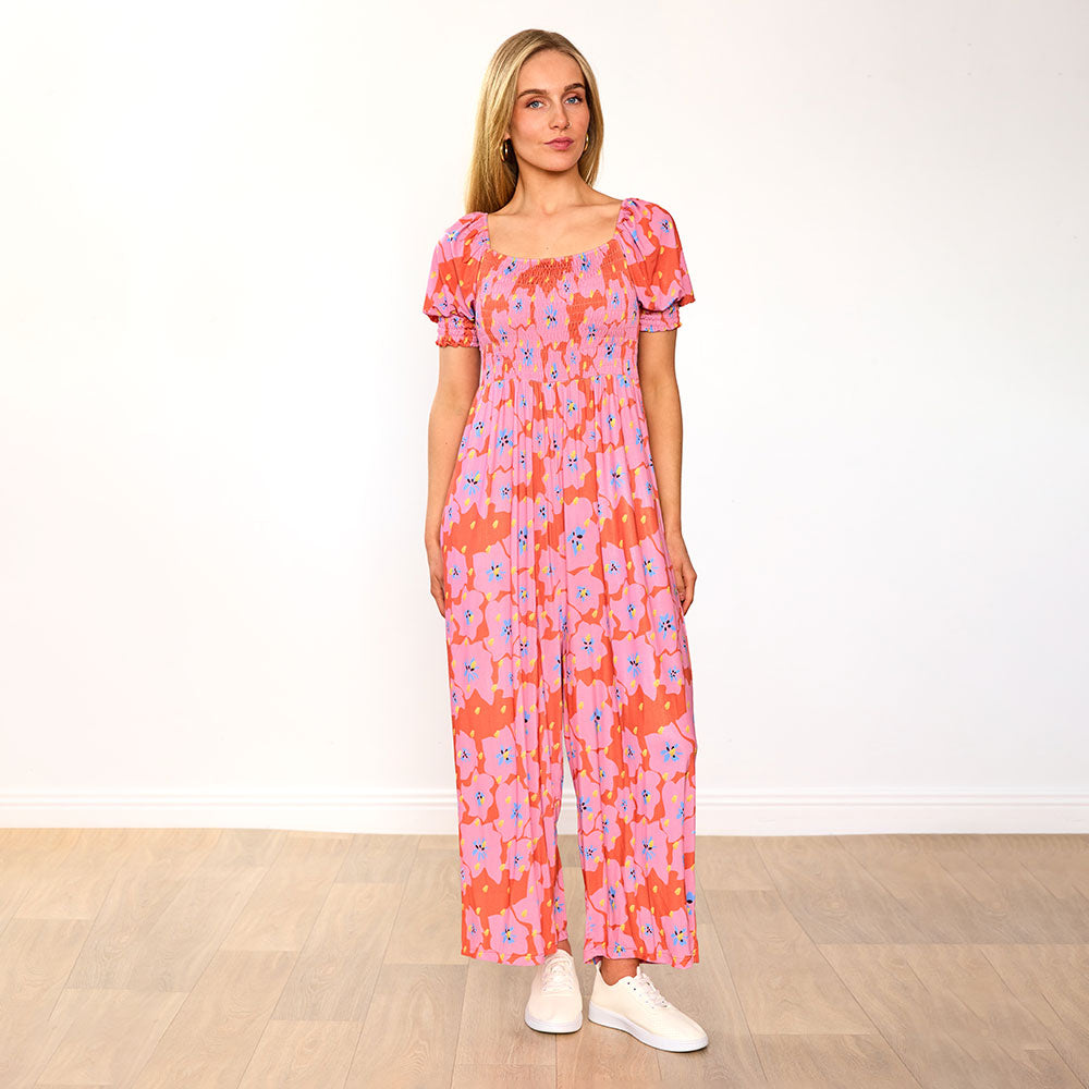 Camilla Jumpsuit (Red Pink Floral)