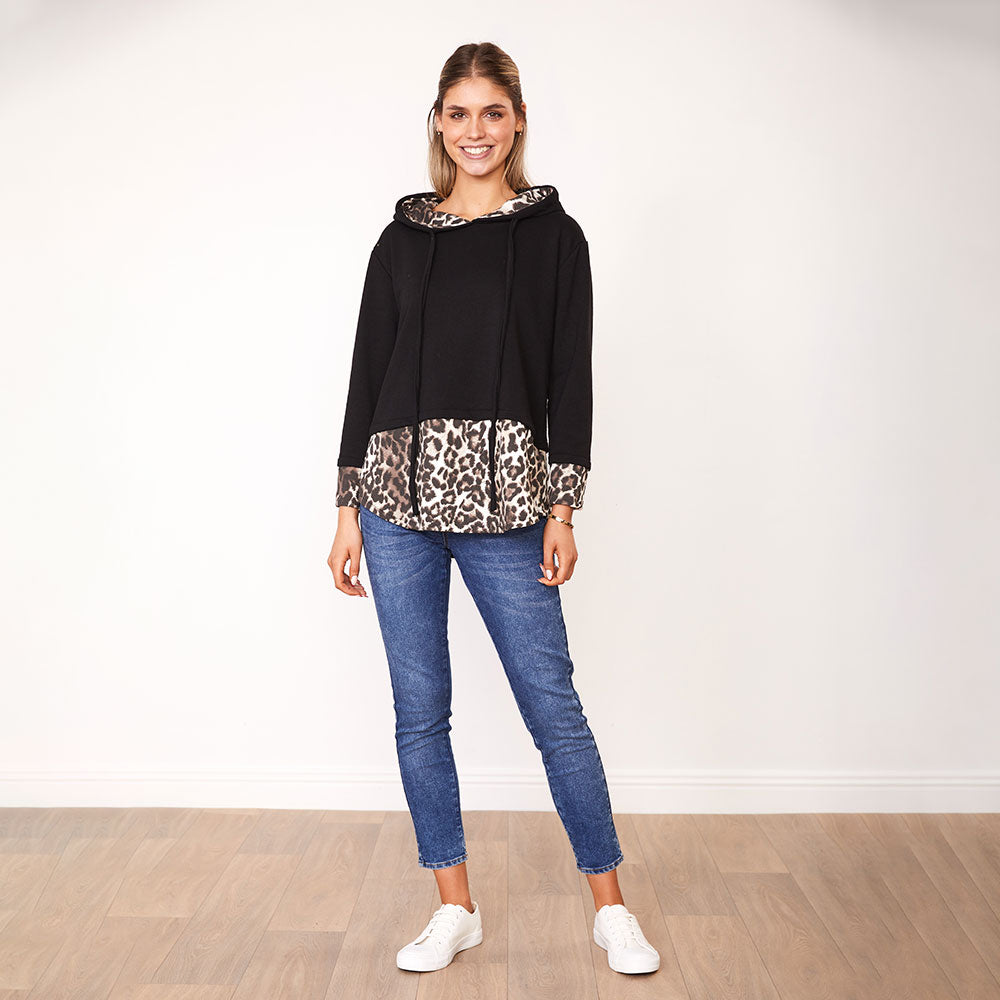 Lara Hoody (Black Leopard)