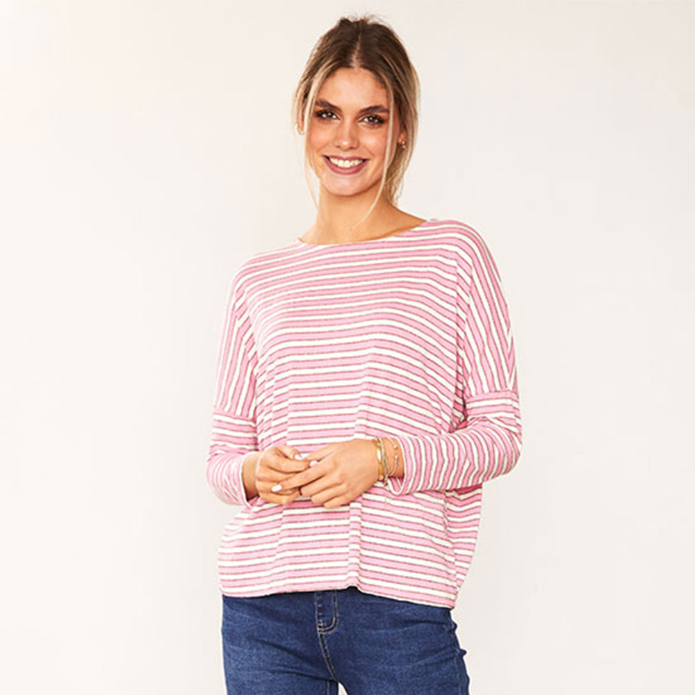 Mindy Top (Pink Stripe)