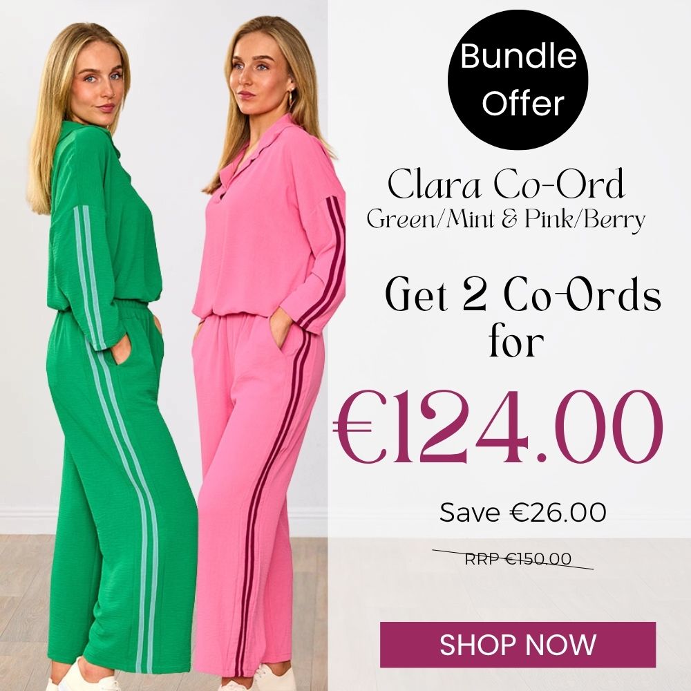 Clara Co-Ord (Pink/Berry) & (Green/Mint) for €124.00