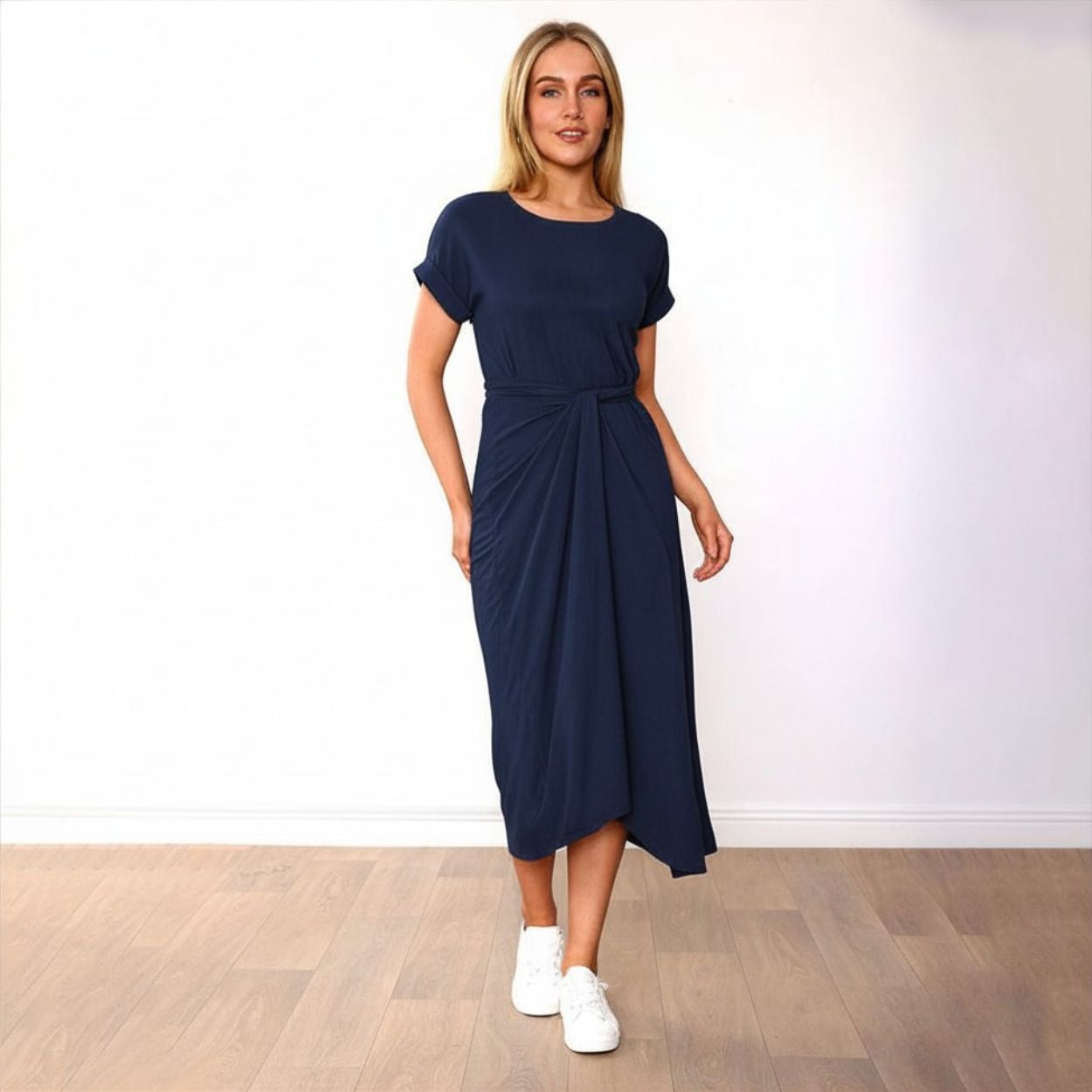 Lenny Dress in navy – women's dress – view 5