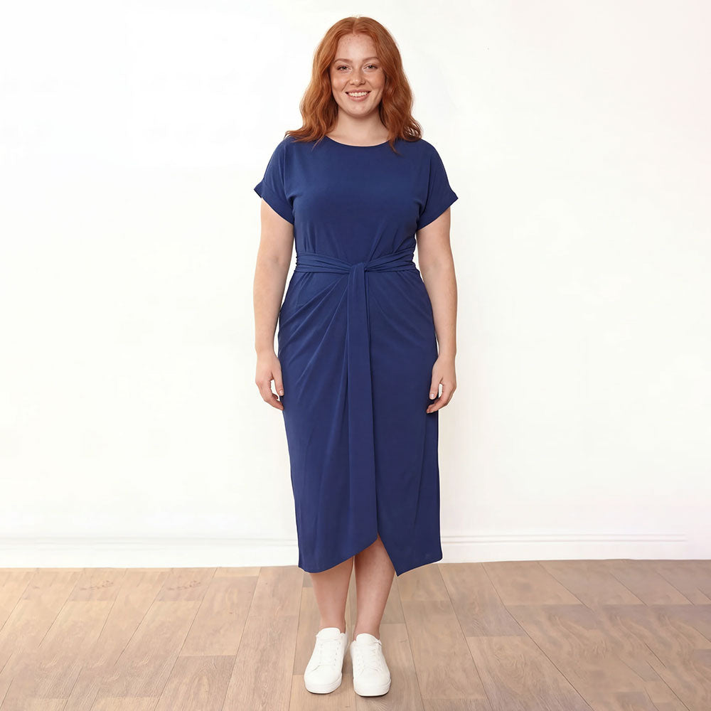 Lenny Dress in navy – women's dress – view 17