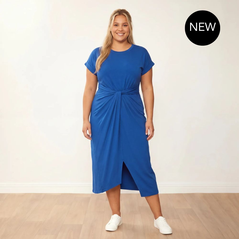 Lenny Dress in cobalt – women's dress – view 20