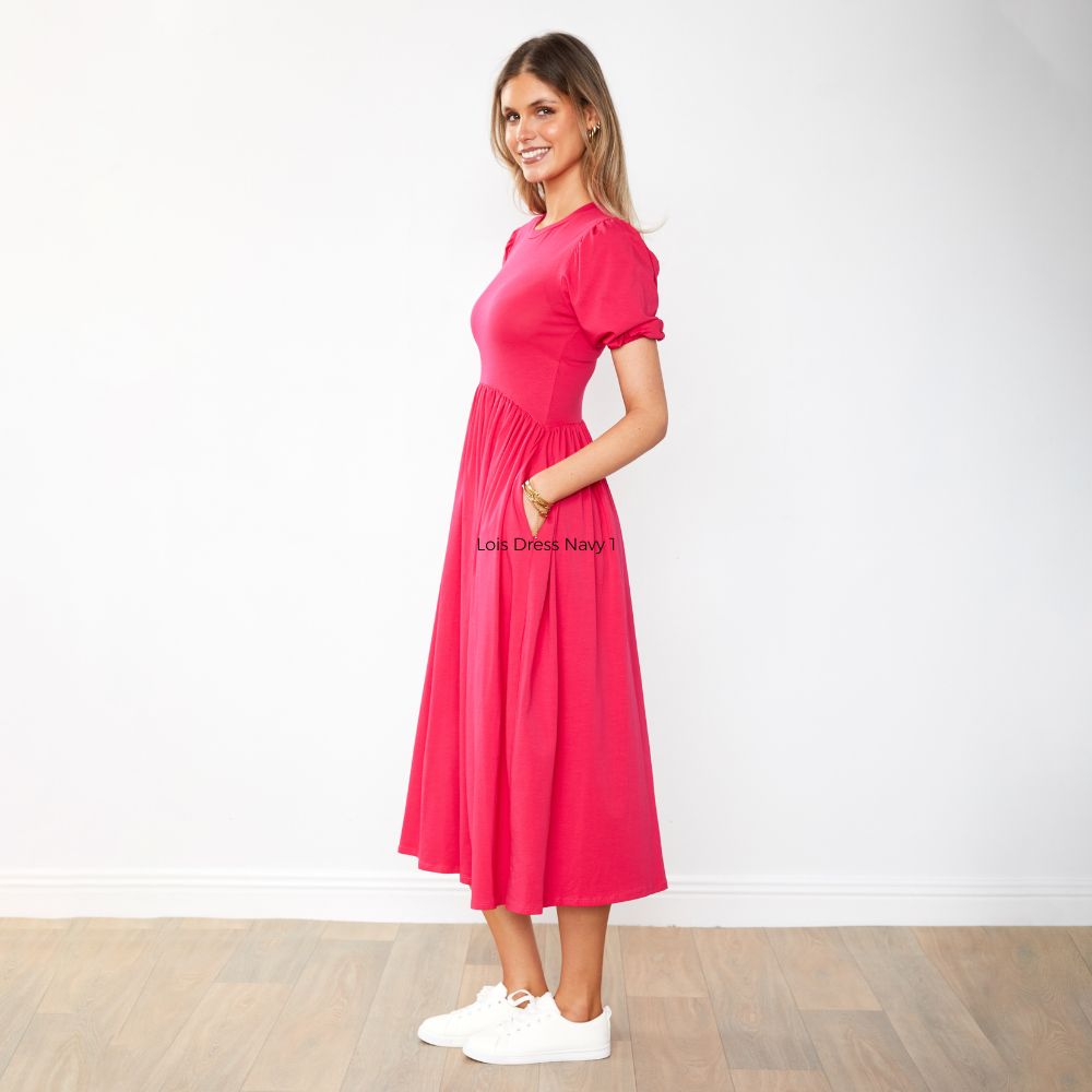 Lois Dress (Fuchsia)