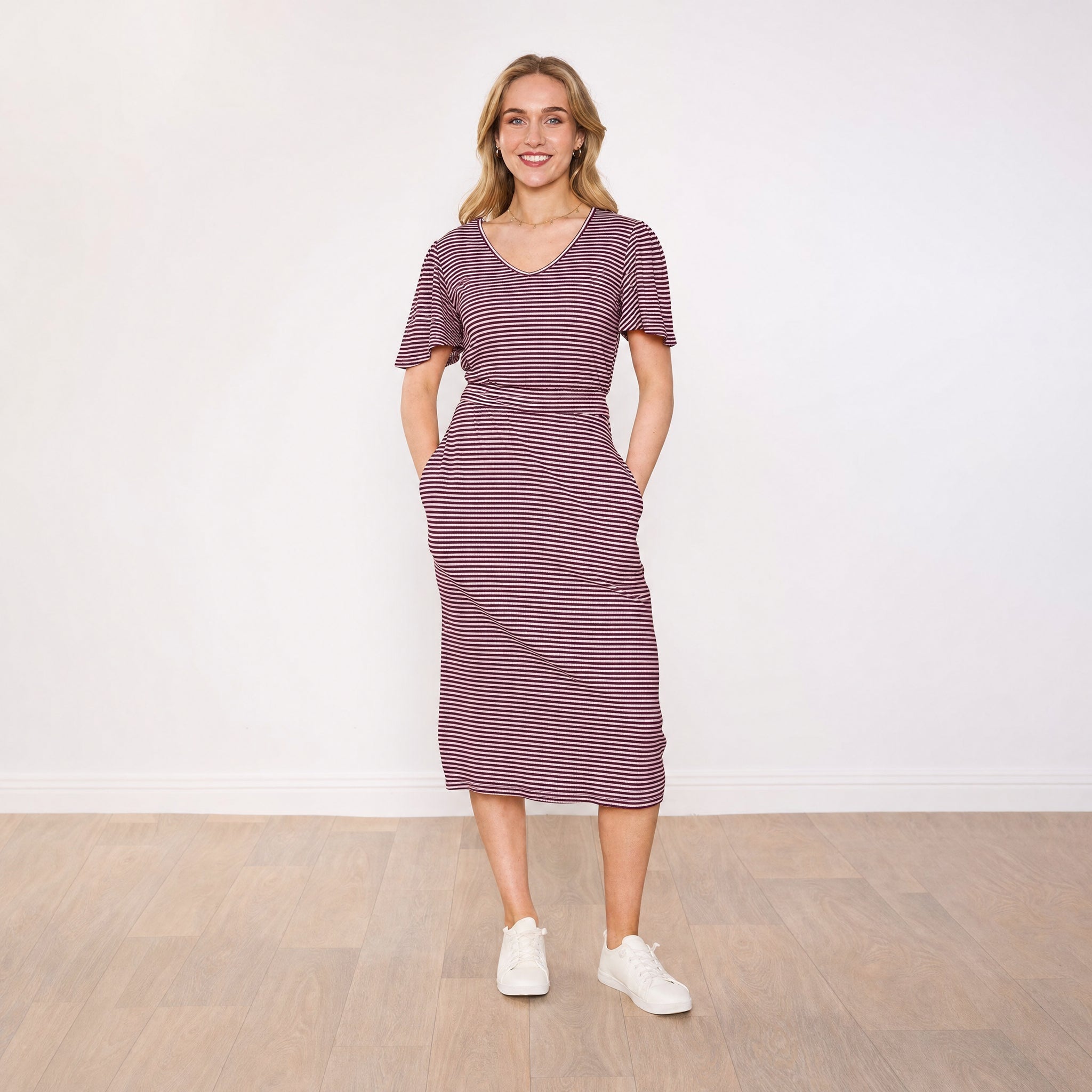 Lois Dress (Pink Stripe)