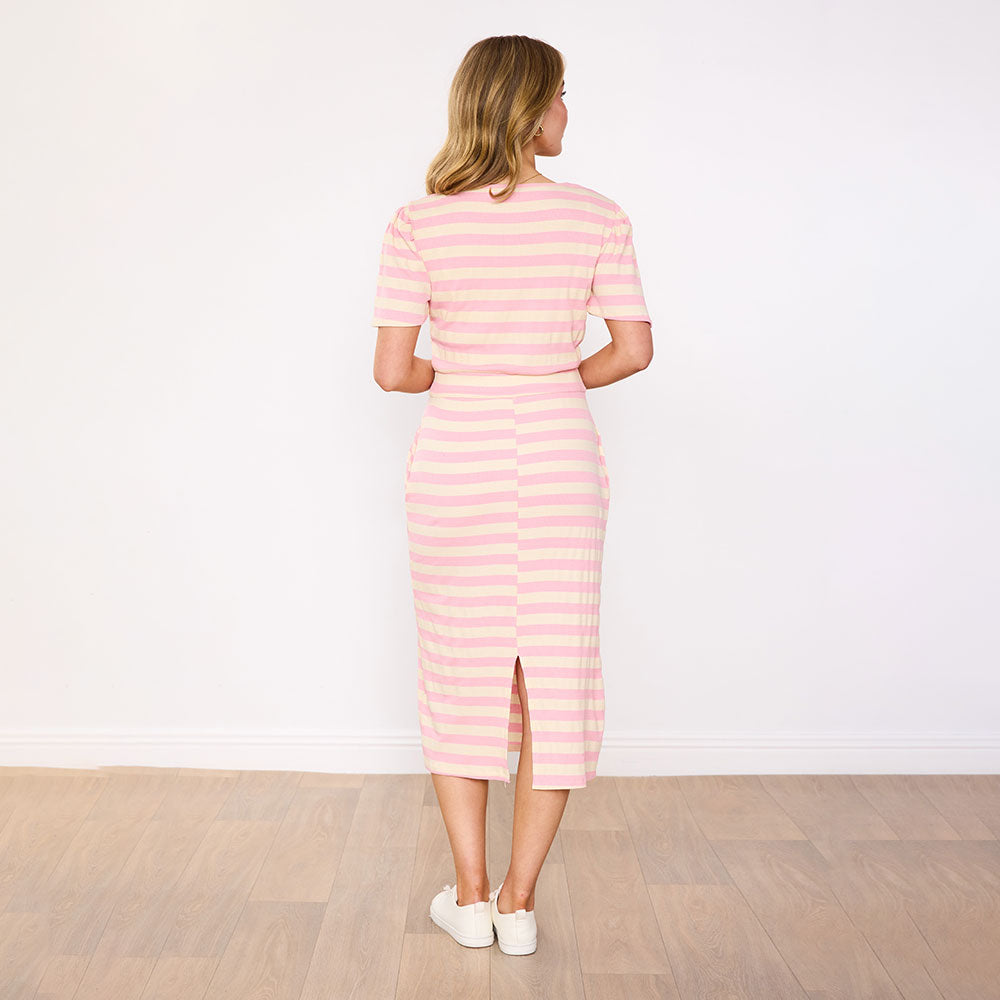 Lois Dress (Pink Stripe)