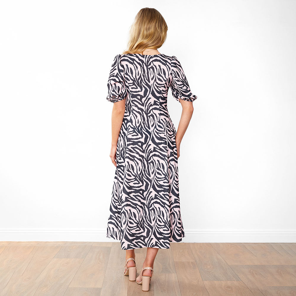 Lucy Dress (Pink Zebra)