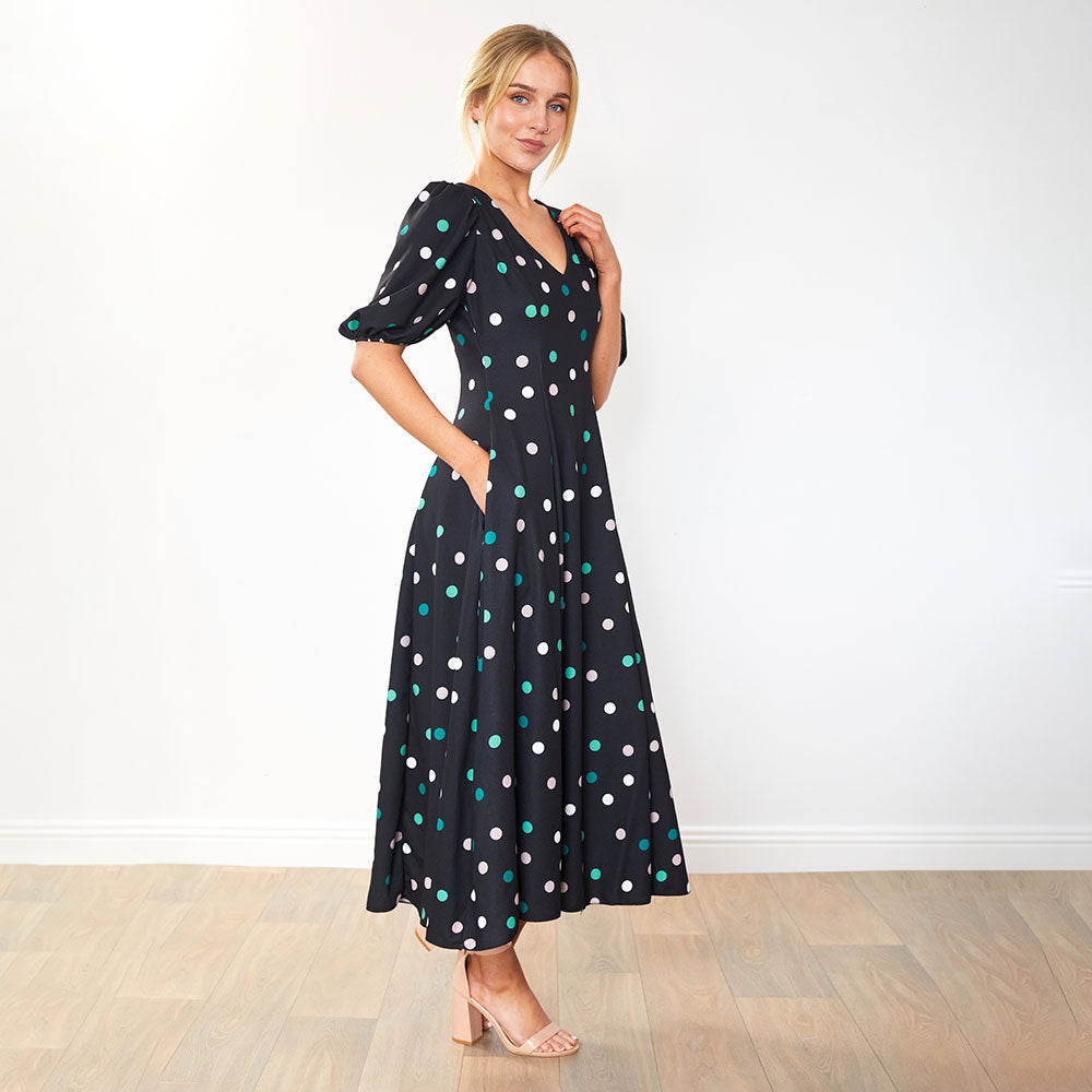Lucy Dress (Pastel Polka Dot)