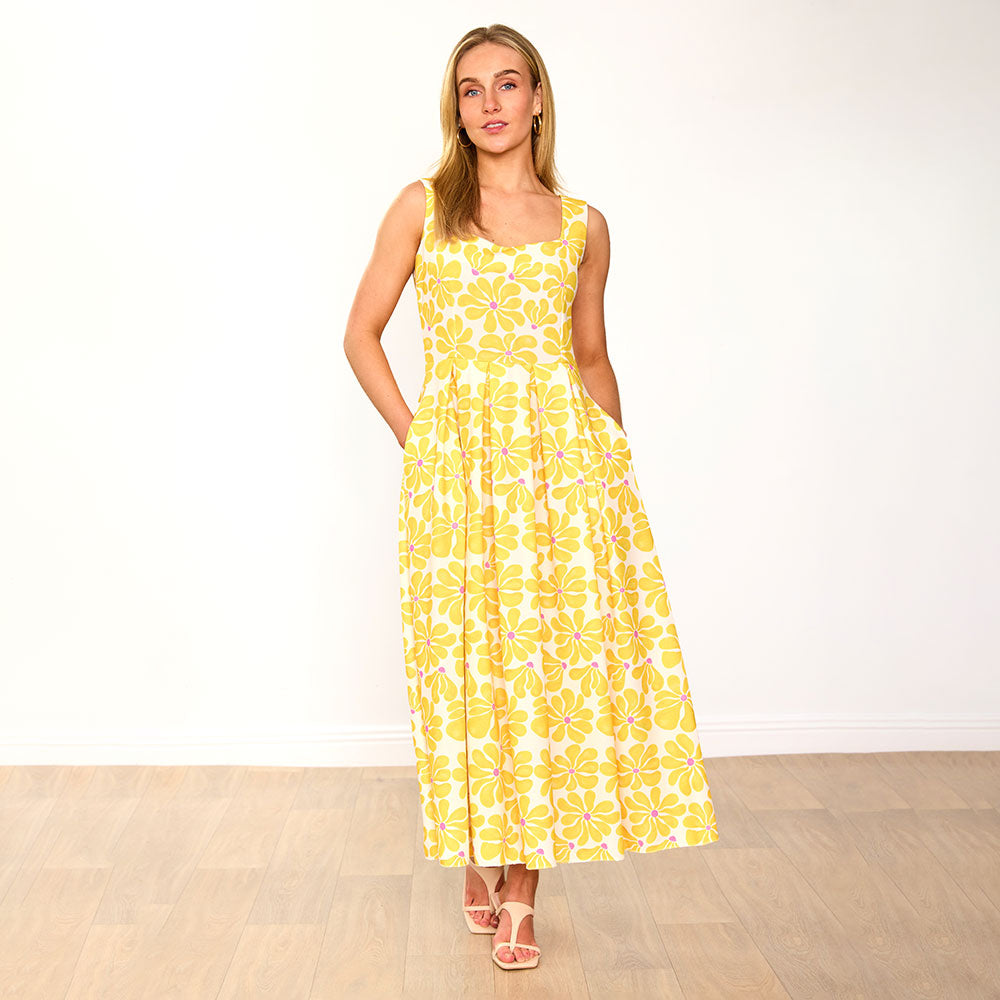 Maddie Dress (Lemon Daisy)