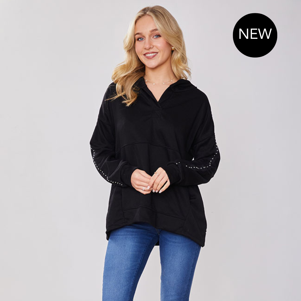 Mandy Hoody (Black Studs)