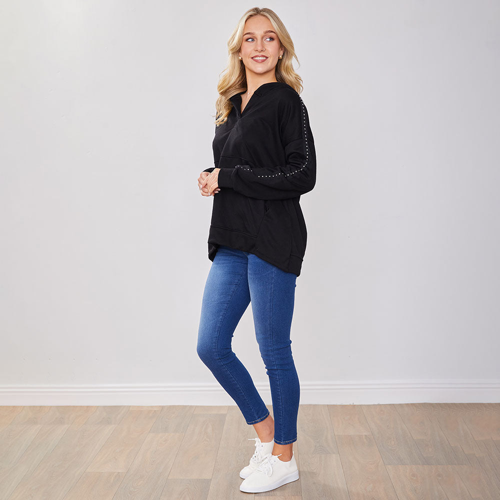Mandy Hoody (Black Studs)