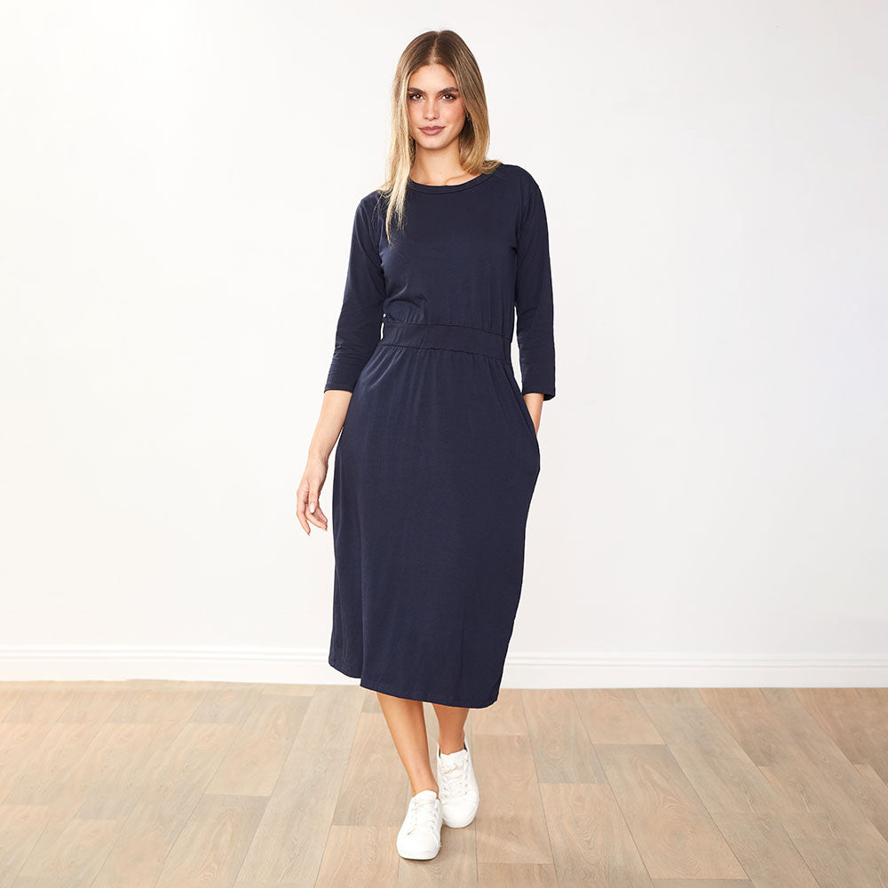Mara Dress (Navy)
