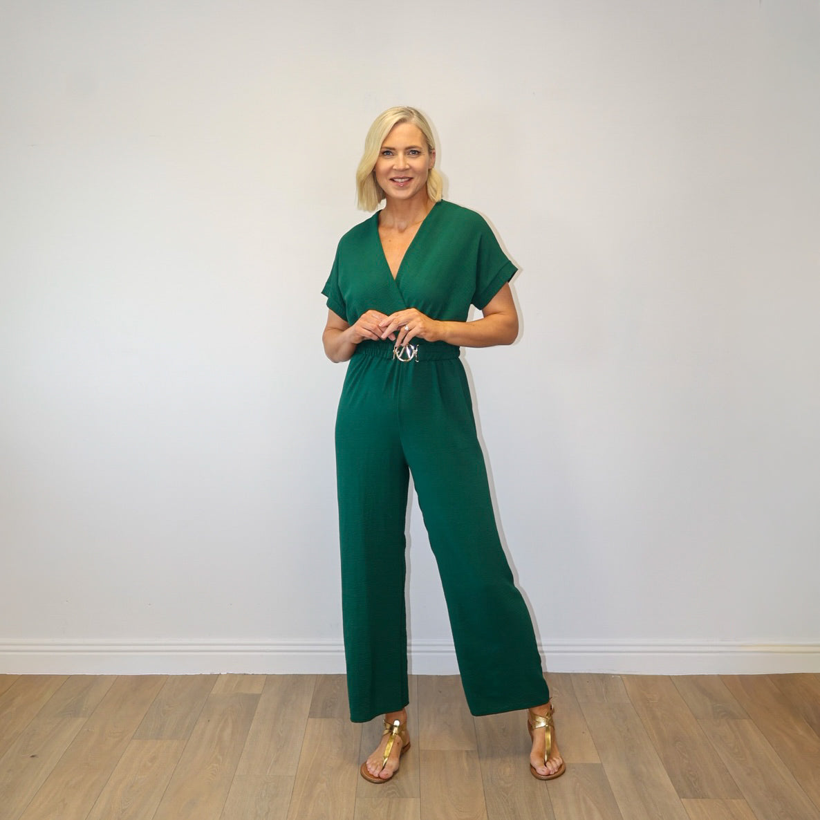 Marbella Belted Jumpsuit (Green)