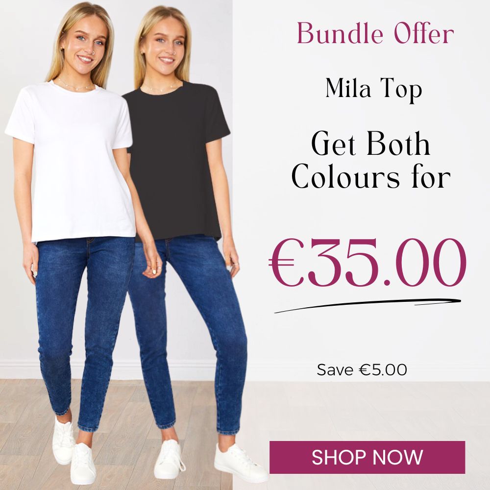 Mila Top Black & White - (2 for €35)