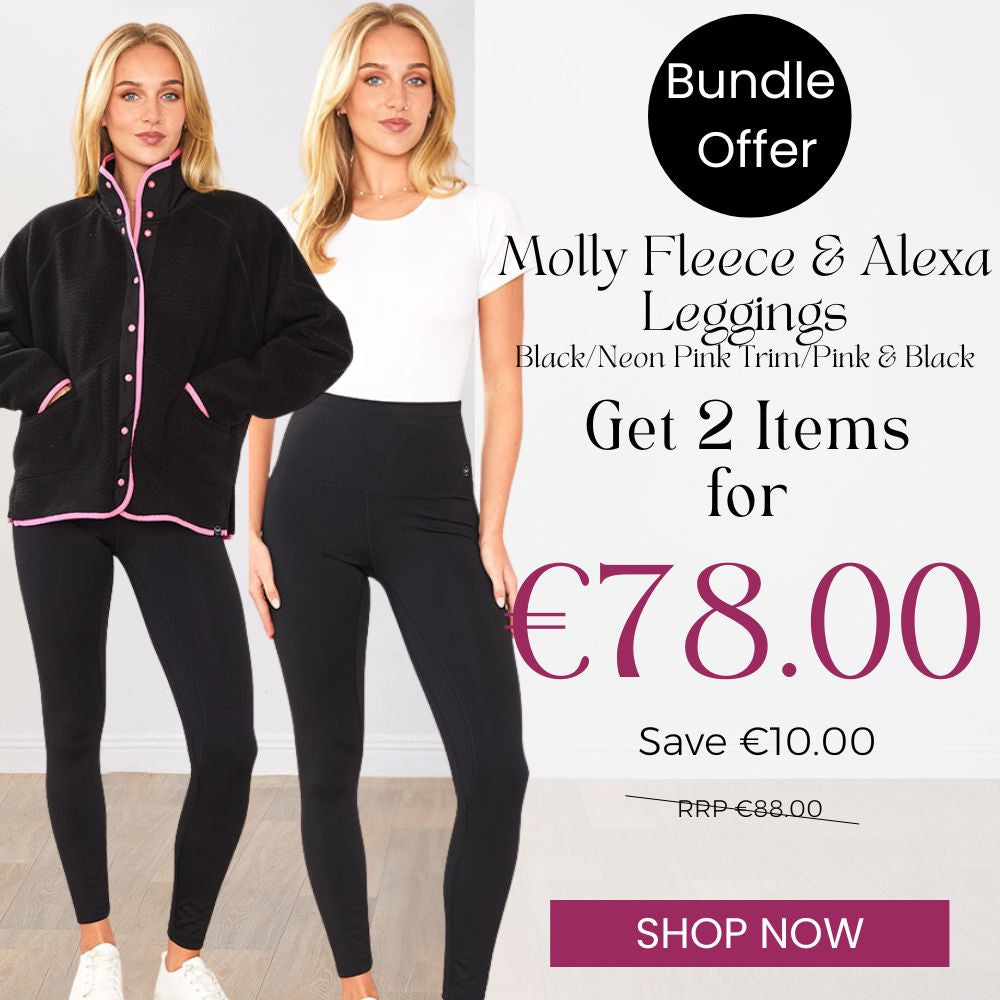 Molly Fleece Jacket (Black/Neon Pink Trim) & Alexa Leggings for €78.00