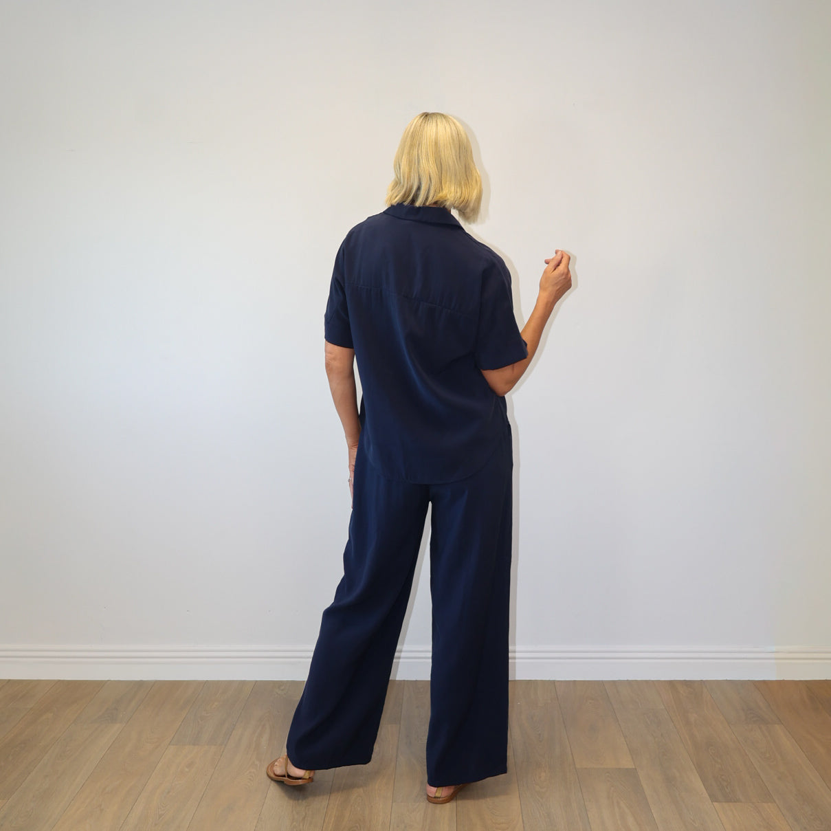Nadia Shirt Co-ord (Navy)