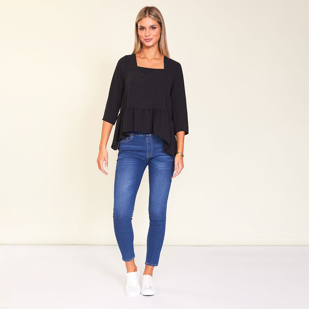 Naomi Top (Black) - The Casual Company
