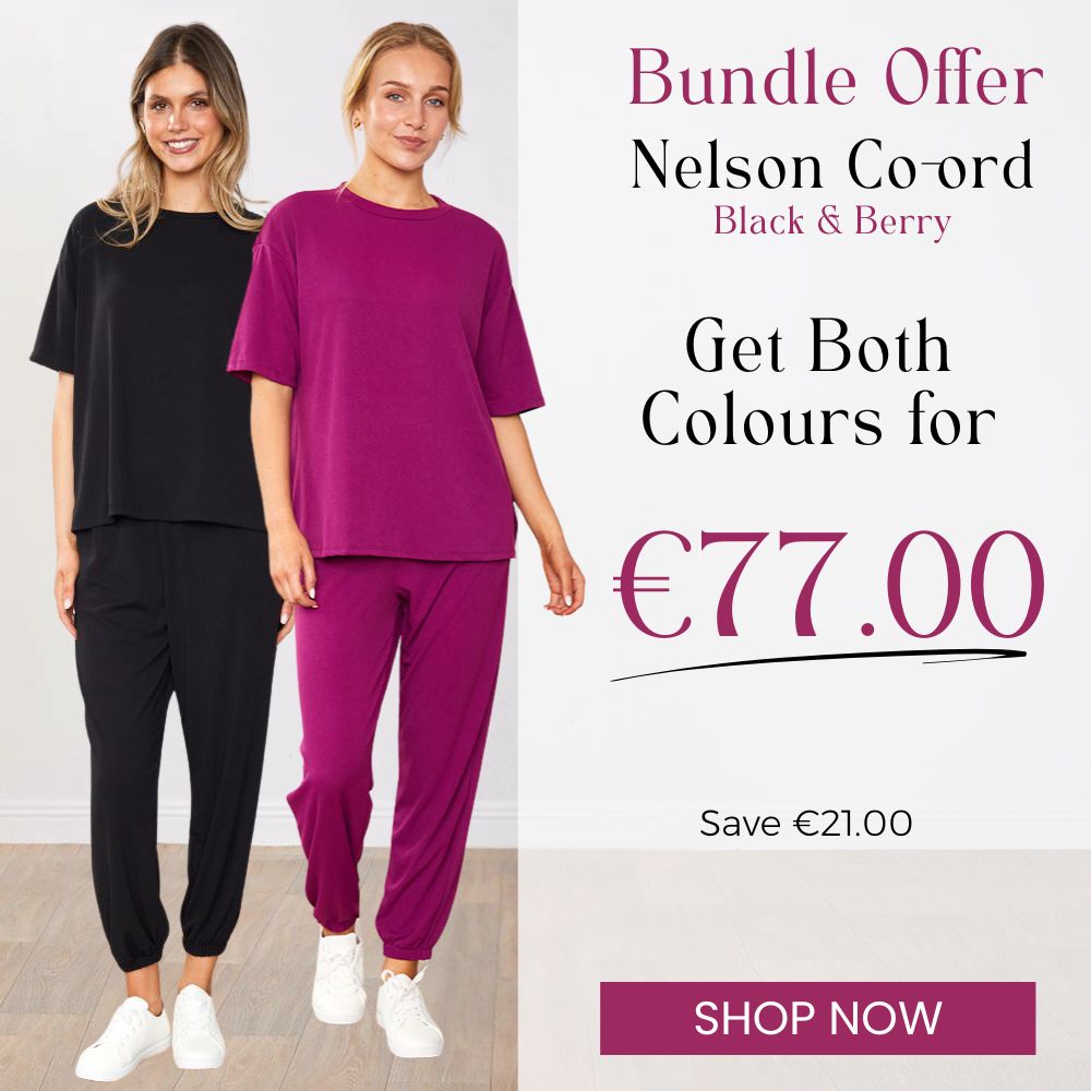 Nelson Co-ords Black & Berry (2 for €77)
