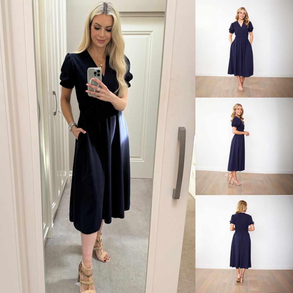 Bonnie Dress (Navy)